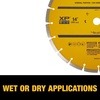 DEWALT 14 in Circular Saw Blade, Dry Wet, Segmented Rim Diamond Blade, 1 in Arbor Size, Extended Performance (DWA47421)