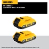 DEWALT 20V MAX Battery, Compact 2.0Ah Double Pack (DCB203-2)(2.0 Ah Double Pack)