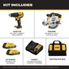 DEWALT 20V MAX Cordless Drill Driver and Circular Saw Combo Kit with 2 x 2 Ah Batteries and Charger, Contractor Bag (DCK252D2)(2 Tool Combo Kit)