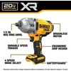 DEWALT 20V MAX Cordless Impact Wrench, 1/2 Impact Gun, 4-Speed High Torque with Hog Ring Anvil and LED Light, Brushless Motor, Precision Wrench, Tool Only (DCF900B)(Large (Pack of 3))