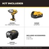 DEWALT 20V MAX Cordless Impact Wrench with Hog Ring Anvil, Brushless High Torque 1/2 Impact Gun, 4-Mode Speed, Includes Battery, Charger and Kit Bag (DCF900P1)(Impact Wrench Kit)