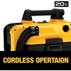 DEWALT 20V MAX Cordless Shop Vac, Wet Dry Vacuum Cleaner, Portable 2 Gallon Wet Dry Vac, Strong Suction Shop Vacuum with Hepa Filter, Tool Only (DCV580H)