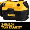 DEWALT 20V MAX Cordless Shop Vac, Wet Dry Vacuum Cleaner, Portable 2 Gallon Wet Dry Vac, Strong Suction Shop Vacuum with Hepa Filter, Tool Only (DCV580H)