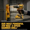 DEWALT 20V MAX Hammer Drill, 1/2″, Cordless and Brushless, Compact with 2-Speed Setting, Bare Tool Only (DCD805B), Special Feature Variable Speed(20V MAX XR)