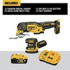 DEWALT 20V MAX Orbital Sander and Oscillating Tool, Cordless Woodworking 2-Tool Set with 5ah Battery and Charger (DCK202P1)(Sander and Oscillating Tool Set)