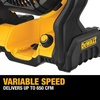 DEWALT 20V MAX Portable Fan, Battery Powered Rechargeable Cordless Shop Fan, Up to 4.5 Hrs Runtime, Variable Speed, 650 CFM, Tool Only (DCE512B)(Jobsite Fan (NEW))