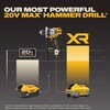 DEWALT 20V MAX XR 1/2 Inch Brushless Cordless Hammer Drill Kit with 8AH Battery and Charger, 3 Speed (DCD1007WW1)(Hammer Drill Kit)
