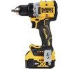 DEWALT 20V MAX* XR® Brushless Cordless 1/2 in. Drill/Driver Kit (DCD800P1), Yellow | Includes DCB205 20V 5ah Battery and DCB112 Charger, 1/2 In. Metal Chuck, 0-650/0-2, 000 Rpm, Compact 6.37 in, 70-Lumen LED