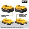 DEWALT 20V Max Battery, 4 Pack, Includes 2 x 5.0Ah Extended Runtime Batteries and 2 x 2.0Ah Compact Batteries (DCB235-4)(4.0 Ah & 2.0 Ah)