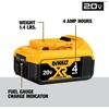 DEWALT 20V Max Battery, 4 Pack, Includes 2 x 5.0Ah Extended Runtime Batteries and 2 x 2.0Ah Compact Batteries (DCB235-4)(4.0 Ah & 2.0 Ah)