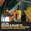 DEWALT 20V Max Cordless Drill Driver Set, 2 Speed, High Performance Motor, Includes 2 XR 1.3Ah Li-Ion Batteries, Charger and Contractor Bag (DCD771C2)(Compact Drill/Driver)