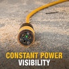 DEWALT 50 Foot Extension Cord Lighted Click-to-Lock 10/3 SJTW – Heavy Duty Outdoor, Waterproof, Weatherproof, Heat & Corrosion Resistant Industrial Strength Light Up Three Prong Outlet Plug Power Cord(50 ft)