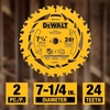 DEWALT 7-1/4 in. 24T Circular Saw Blade 2-Pack (DWA271424PK2)