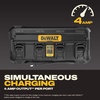 DEWALT Battery Charger 12V MAX, 20V MAX, FLEXVOLT 20V/60V MAX, 4 Amp, Fast Charger, Multiport Simultaneous Charging Station (DCB1404)