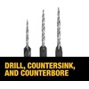 DEWALT Countersink Drill Bit Set #6, #8, #10, 3-Piece (DW2535)