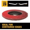 DEWALT DWA8280H 40G T29 XP Ceramic Flap Disc, 4-1/2″ x 5/8″(60G 7/8-Inch Hub)