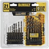 DEWALT Drill Bit Set, 21 Pc High Speed Steel DEWALT Bits, Black and Gold Oxide Coated, 135 Degree Split Point, 31 Degree Helix (DWA1181)(One Size)