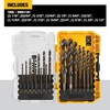 DEWALT Drill Bit Set, 21 Pc High Speed Steel DEWALT Bits, Black and Gold Oxide Coated, 135 Degree Split Point, 31 Degree Helix (DWA1181)(One Size (Pack of 5))
