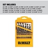 DEWALT Drill Bit Set 29 Pc Black and Gold, High Speed Steel, Split Point, Black Oxide Coating, Optimized Helix, Stronger Core Bit Set for Drill (DWA1189)