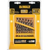 DEWALT Drill Bit Set 29 Pc Black and Gold, High Speed Steel, Split Point, Black Oxide Coating, Optimized Helix, Stronger Core Bit Set for Drill (DWA1189)