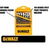 DEWALT Drill Bit Set 29 Pc Black and Gold, High Speed Steel, Split Point, Black Oxide Coating, Optimized Helix, Stronger Core Bit Set for Drill (DWA1189)
