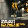 DEWALT Drill Set 20V MAX XR, 1/2 in. Brushless Cordless Drill Driver Kit With 5AH POWERSTACK Battery and Charger, LED Light, Dual Speed (DCD801H1)