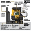 DEWALT Laser Level 360 Self Leveling, 3 Way Green Laser Leveler Tool 12V MAX with 2.0Ah Battery, Charger and Durable Carrying Case, 100 Ft, Tripod Compatible (DW089LG)(Line Laser Base Kit w/ 45W Charger)
