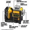 DEWALT Laser Level 360 Self Leveling, 3 Way Green Laser Leveler Tool 12V MAX with 2.0Ah Battery, Charger and Durable Carrying Case, 100 Ft, Tripod Compatible (DW089LG)(Line Laser  2Ah Battery  Charger  Carrying Case)