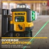 DEWALT Laser Level 360 Self Leveling, USB-C Rechargeable 3×360 Green Line Laser Leveler Tool, Fast Charging, 9 Hrs of Runtime, 1/8 inch Accuracy (DCLE14361GB)