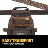 DEWALT Leather Tool Belt Organizer with 18 Pockets, Heavy Duty Construction (DWST550113)(One Size)
