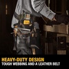 DEWALT Leather Tool Belt Organizer with 18 Pockets, Heavy Duty Construction (DWST550113)(One Size)