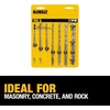 DEWALT Masonry Drill Bit Set, Percussion, Concrete & Block, 7-Piece (DW5207)