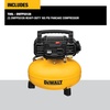 DEWALT Pancake Air Compressor, 6 Gallon, 165 PSI (DWFP55126) | Oil-Free Maintenance-Free Pump, Wood Working, Roofing, Home, Jobsite, 165 Max PSI, 2.6 SCFM @ 90 PSI(Compressor)