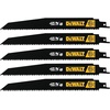 DEWALT Reciprocating Saw Blades, Bi-Metal, 6-Piece Set (DW4896)(9″ 2X 6 TPI  5-Pack)