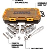 DEWALT Socket Set, 1/4-Inch & 3/8-Inch Drive, SAE/Metric, 34-Piece (DWMT73804)