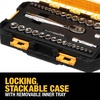DEWALT Socket Set, 1/4-Inch & 3/8-Inch Drive, SAE/Metric, 34-Piece (DWMT73804)