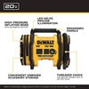 DEWALT Tire Inflator Portable Air Compressor 20V MAX, Car Air Pump with Automatic Shut Off, LED Light, Tool Only (DCC020IB)(Inflator Tool Only)