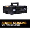 DEWALT Tool Box TSTAK II, 13 In. Flat Top Tool Storage Case, Stackable Organizer Hard Case Portable Toolbox, Heavy Duty, Holds Up To 66 lbs (DWST17807)(1 Count (Pack of 4))