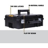 DEWALT Tool Box TSTAK II, 13 In. Flat Top Tool Storage Case, Stackable Organizer Hard Case Portable Toolbox, Heavy Duty, Holds Up To 66 lbs (DWST17807)(1 Count (Pack of 4))