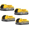 DEWALT 20V MAX Battery, 4 Pack, Includes 2 x 3.5 Ah XR Batteries and 2 x 1.7 Ah XR POWERSTACK Compact Batteries, Cordless Tool Battery Packs (DCBP334-4)