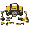 DEWALT 20V MAX Power Tools, 9 Cordless Tool Combo, Impact and Drill Driver, Oscillating Tool, Grinder,Circular and Reciprocating Saw,Right Angle Drill,Speaker,LED Light, 2 Batteries,Charger (DCK940D2)(Brushless / 5Ah (1 batt))