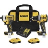 DEWALT 20V MAX* XR Cordless 1/2 in. Drill/Driver and 1/4 in. Impact Driver Kit with (2) 2Ah Batteries & Charger (DCK248D2)