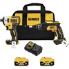 DEWALT 20V MAX XR Drywall Screw Gun and Impact Driver, Power Tool Combo Kit, 2 Batteries and Charger Included (DCK268P2)