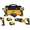 DEWALT 20V MAX XR Power Tools Combo Kit, Hammer Drill, Impact Driver, Reciprocating Saw, and Work Light, 4-TOOL (DCK449P2)