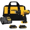 DEWALT 20V Max Cordless Drill Driver Set, 2 Speed, High Performance Motor, Includes 2 XR 1.3Ah Li-Ion Batteries, Charger and Contractor Bag (DCD771C2)(Compact Drill/Driver)