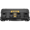 DEWALT Battery Charger 12V MAX, 20V MAX, FLEXVOLT 20V/60V MAX, 4 Amp, Fast Charger, Multiport Simultaneous Charging Station (DCB1404)