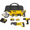 DEWALT Tools 5 Tool Power Tool Combo Kit, Cordless Drill Impact Driver Saw Oscillating Multi-tool Set with 20V MAX Battery and Charger (DCK551D1M1)(20V MAX 5pc. Tool Kit)