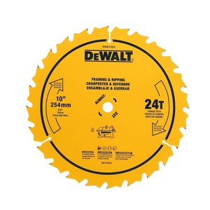 DEWALT 10 in. 24 Tooth General Purpose Saw Blade, Ultra Sharp Carbide Table Saw Blade (DWA11024)(10″ / 24 Teeth)