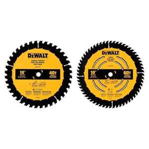DEWALT 10 in. 24 Tooth General Purpose Saw Blade, Ultra Sharp Carbide Table Saw Blade (DWA11024)(10″ / 40″ Teeth + 60″ Teeth)