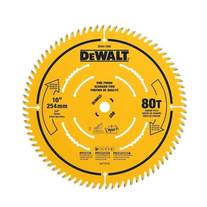 DEWALT 10 in. 24 Tooth General Purpose Saw Blade, Ultra Sharp Carbide Table Saw Blade (DWA11024)(10″ / 80 Teeth)
